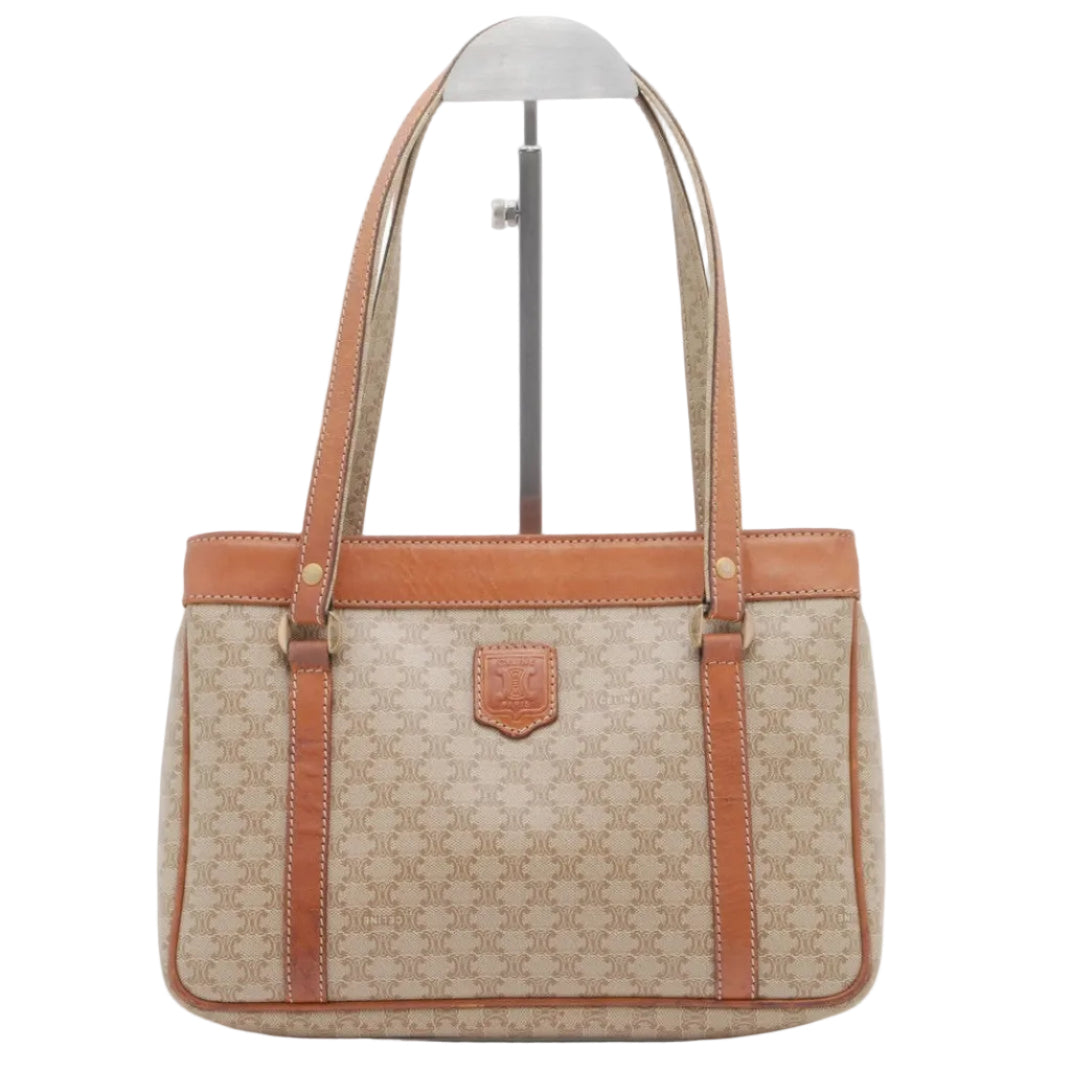Celine Macadam Tote Bag - Beige, PVC Coated Canvas