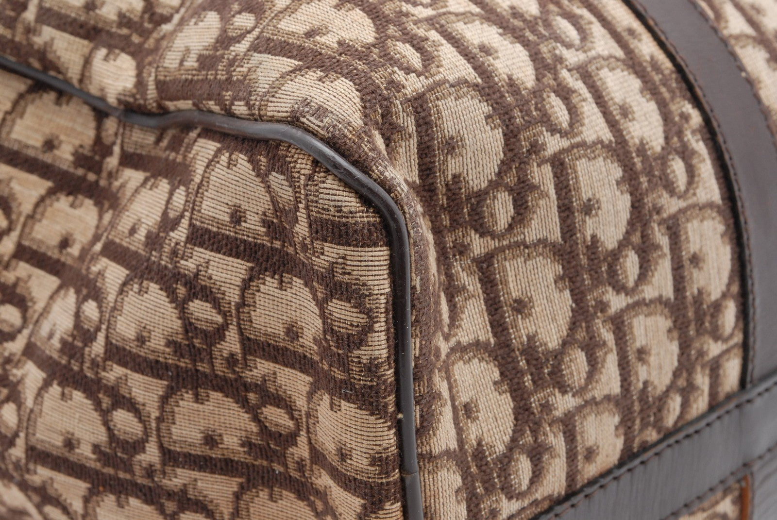 Christian Dior Trotter Boston Bag - Brown, Canvas Leather