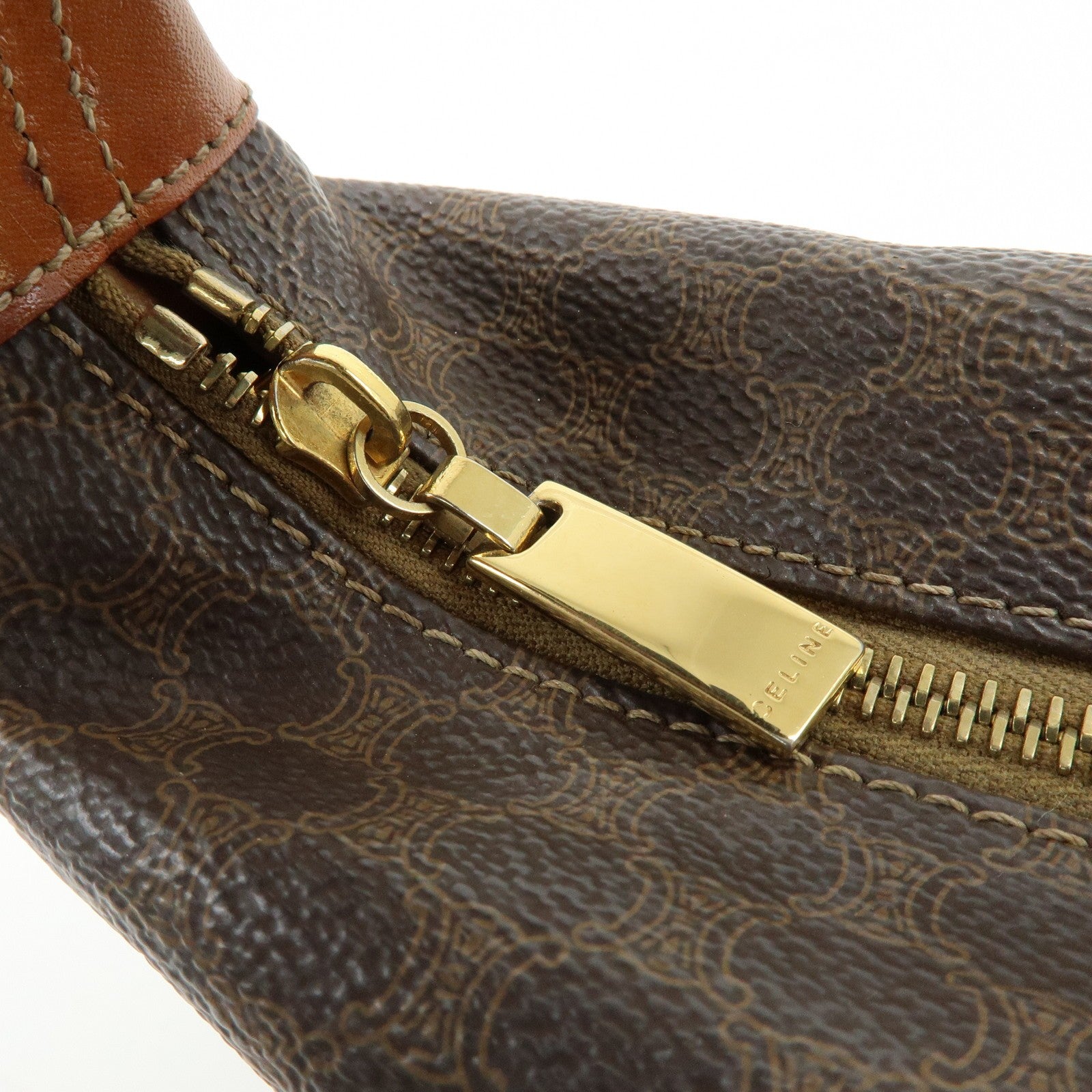 Celine Macadam Hand Bag - Brown, PVC Leather