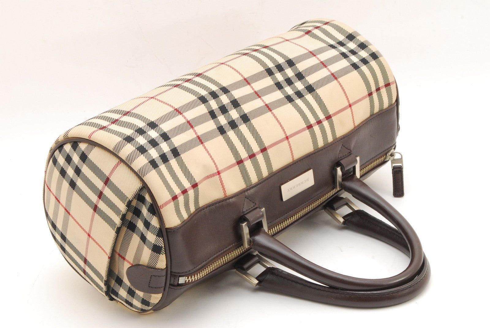 Burberry Nova Check Shoulder Hand Bag - Brown, Canvas Leather