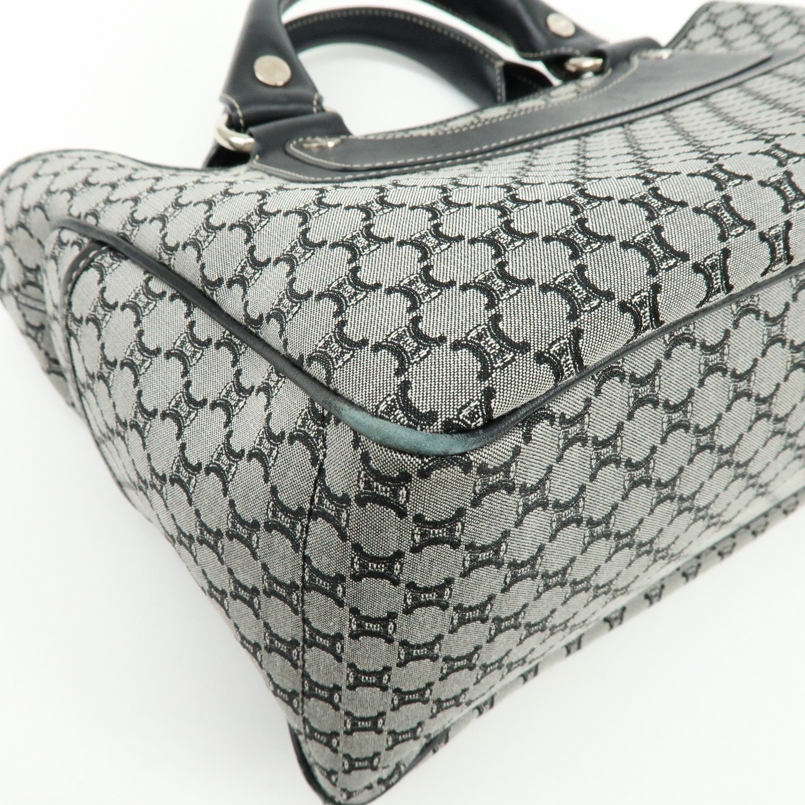Celine Macadam Boogie Hand Bag - Navy, Canvas Leather