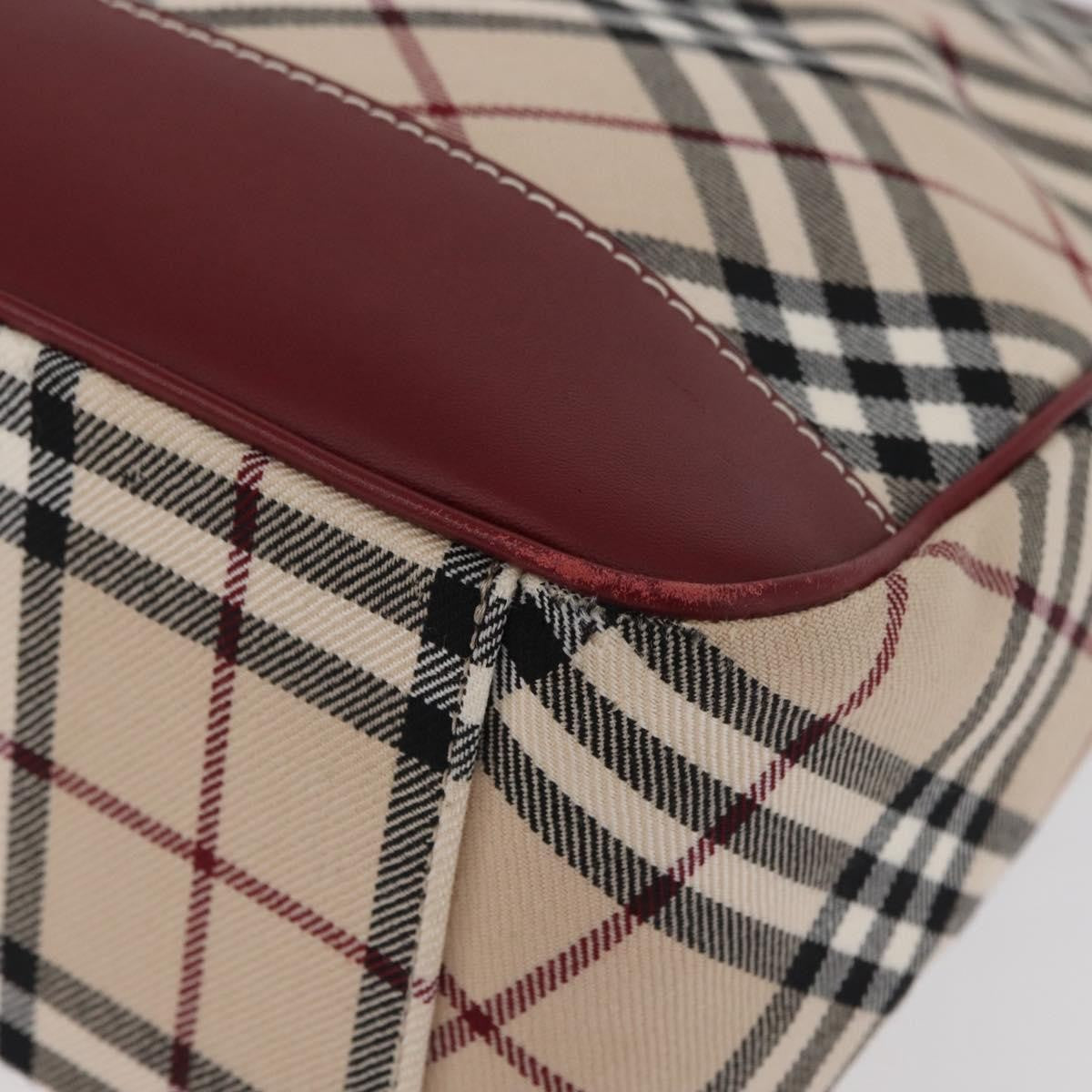 Burberry Nova Check Blue Label Shoulder Bag - Beige/Silver, Canvas