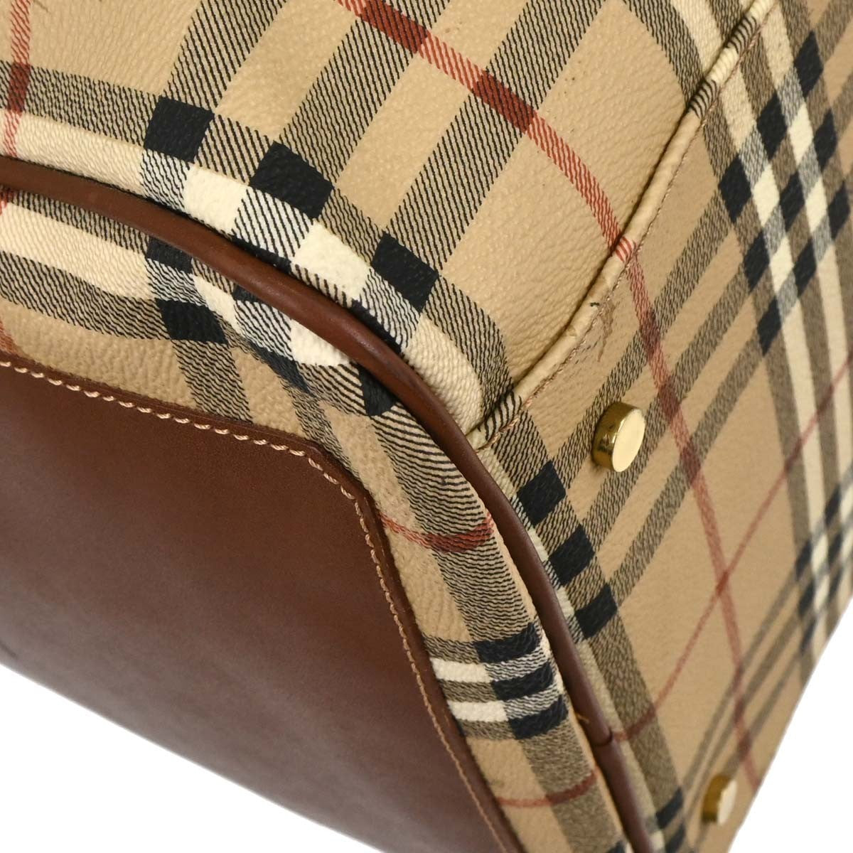 Burberry House Check Duffle 2way Handbag - Beige, PVC