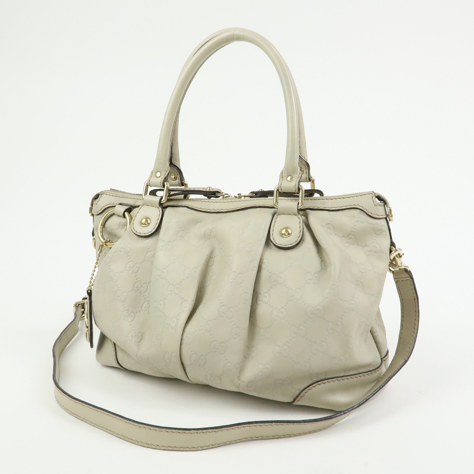 Gucci Sukey 2Way Hand Bag - Ivory, Guccissima Leather