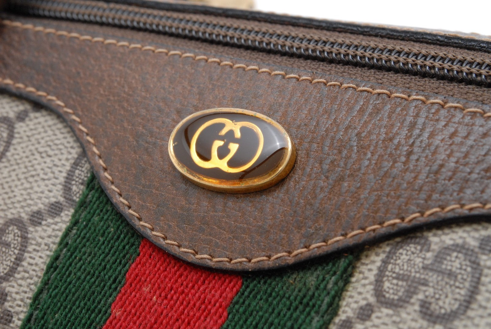 Gucci Guuci GG Supreme Boston Bag - Beige Brown, PVC Leather