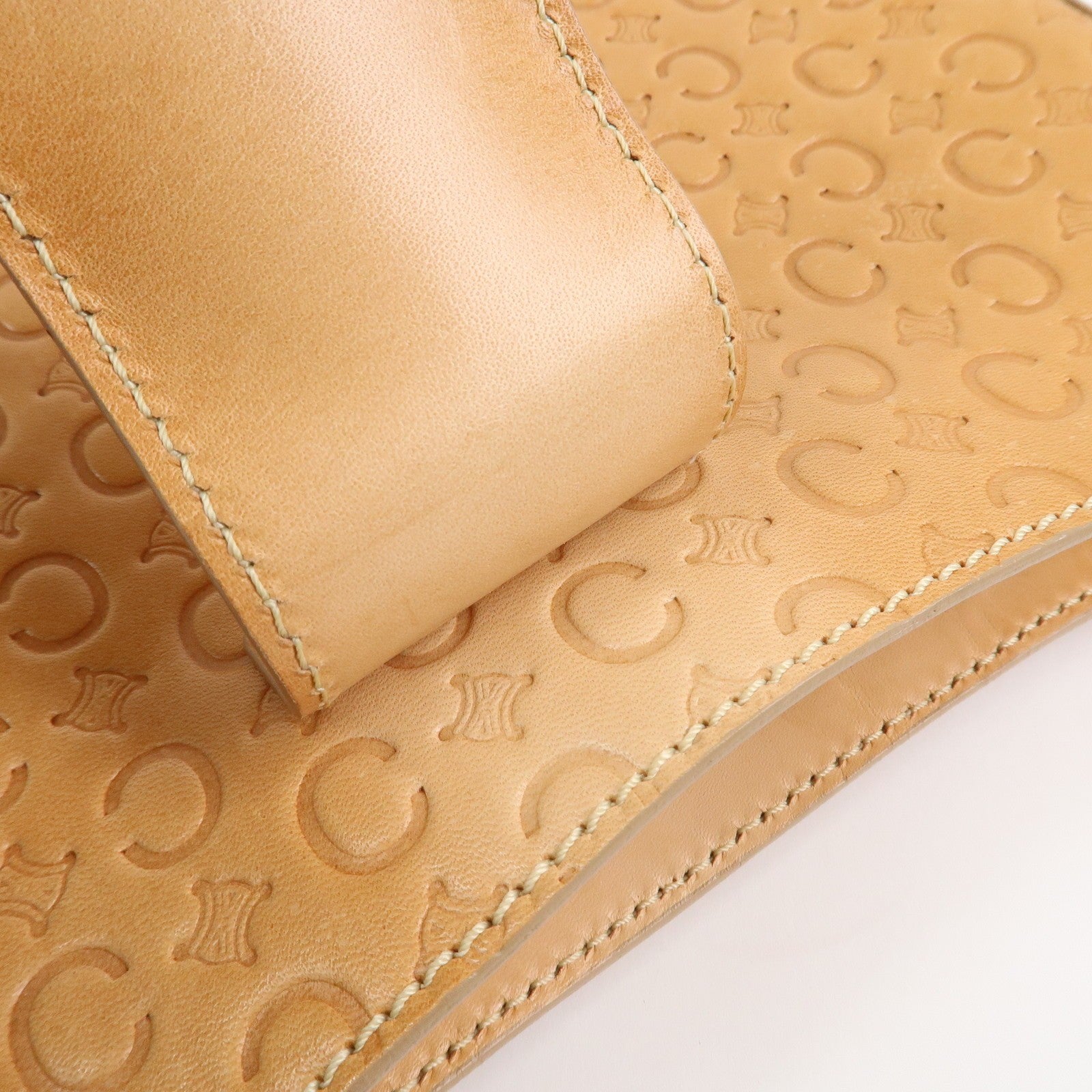 Celine C Macadam Shoulder Bag - Beige, Leather
