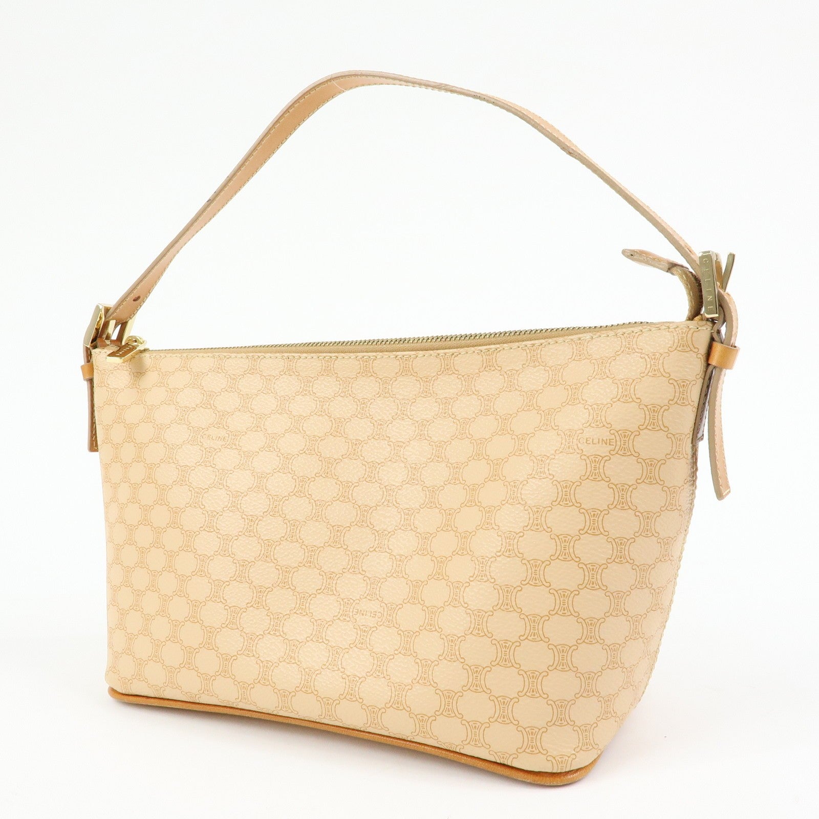 Celine Macadam Hand Bag - Beige, PVC Leather