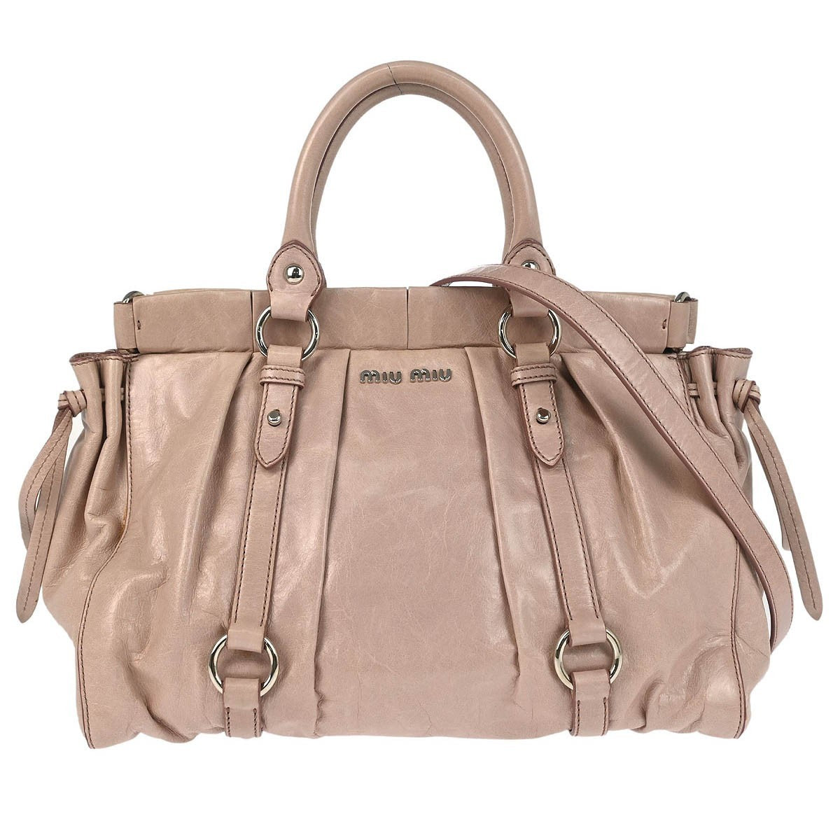 Miu Miu 2way Tote Bag - Light Pink, Calfskin