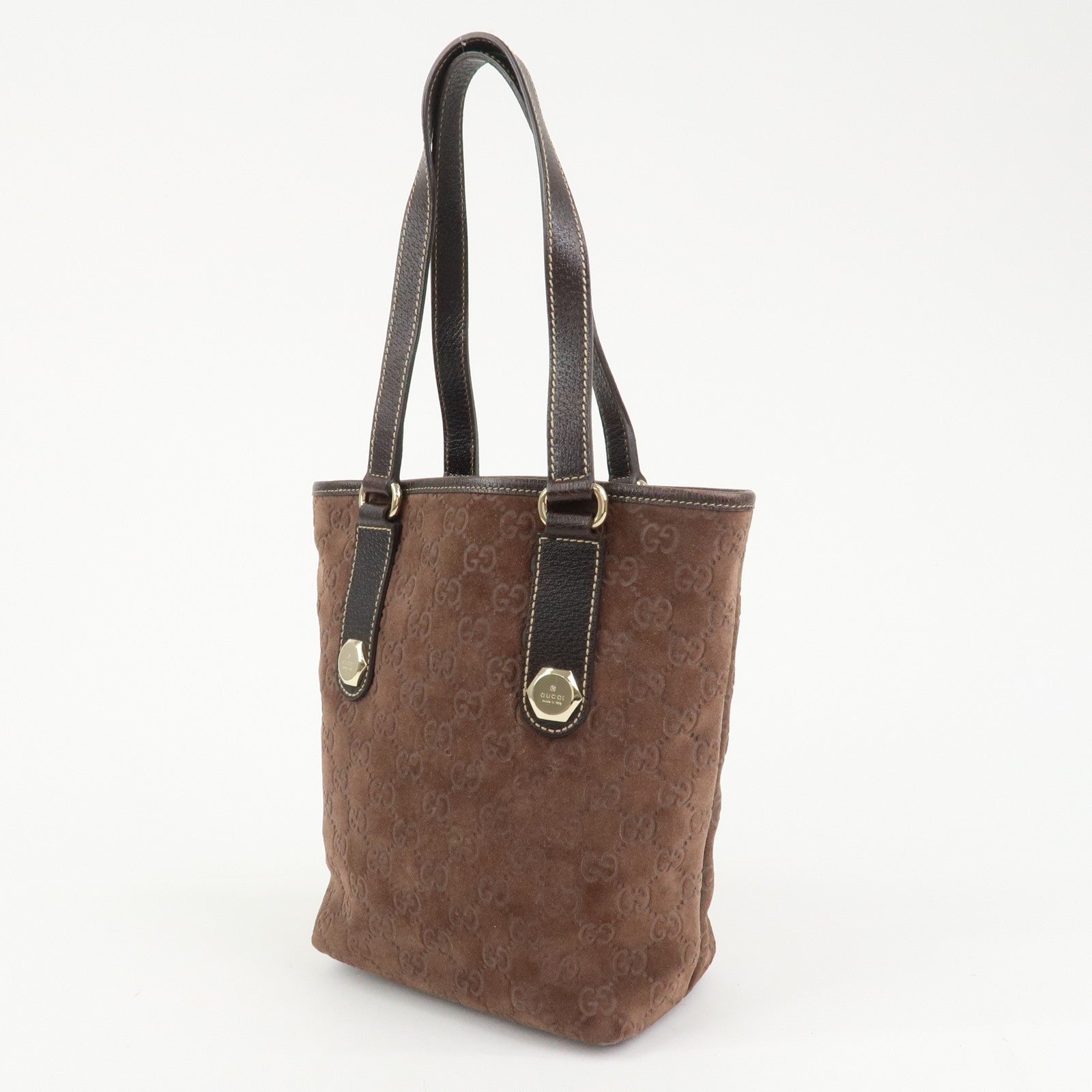 Gucci Tote Bag - Brown, Suede Leather