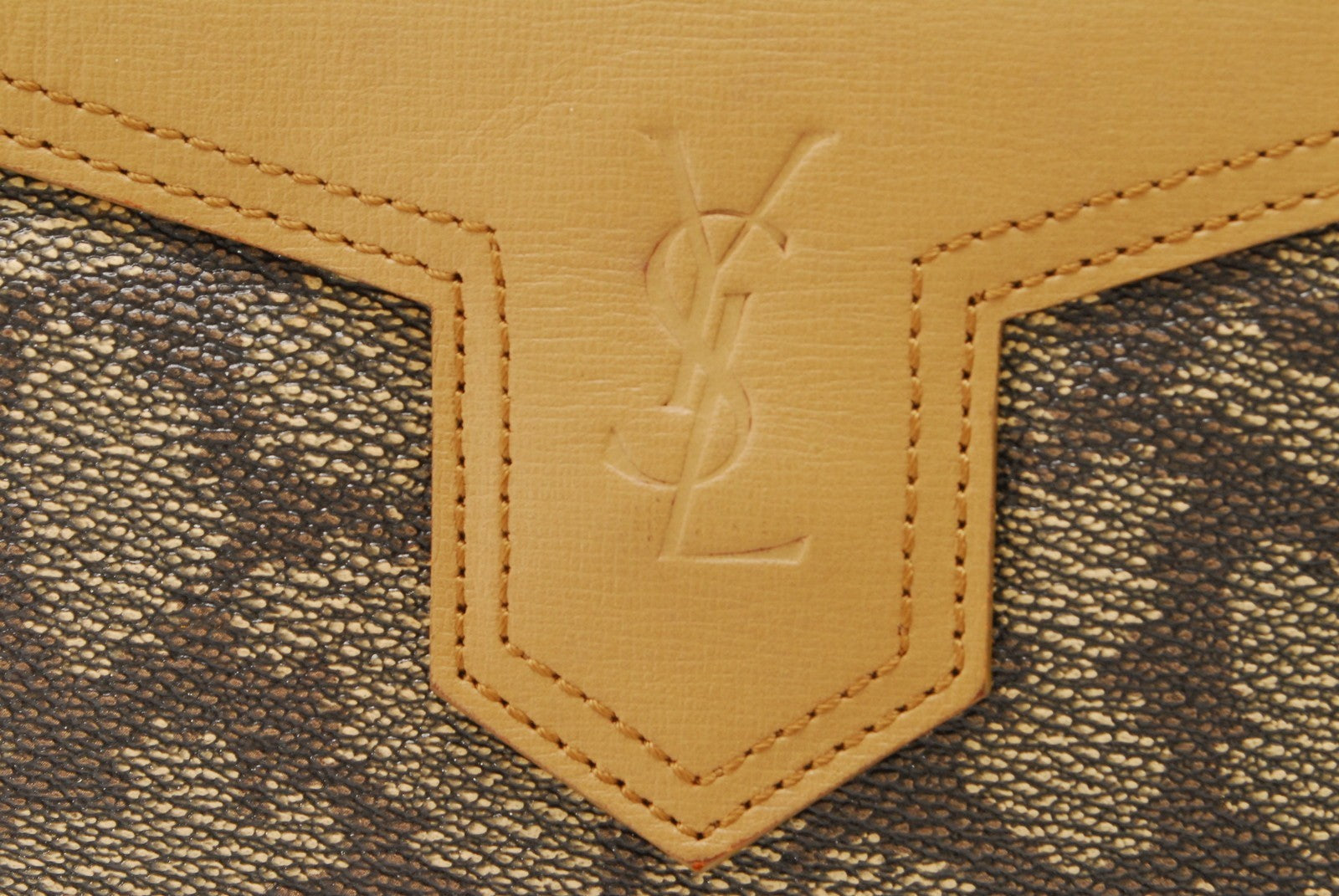 Saint Laurent Yves Clutch - Beige, PVC