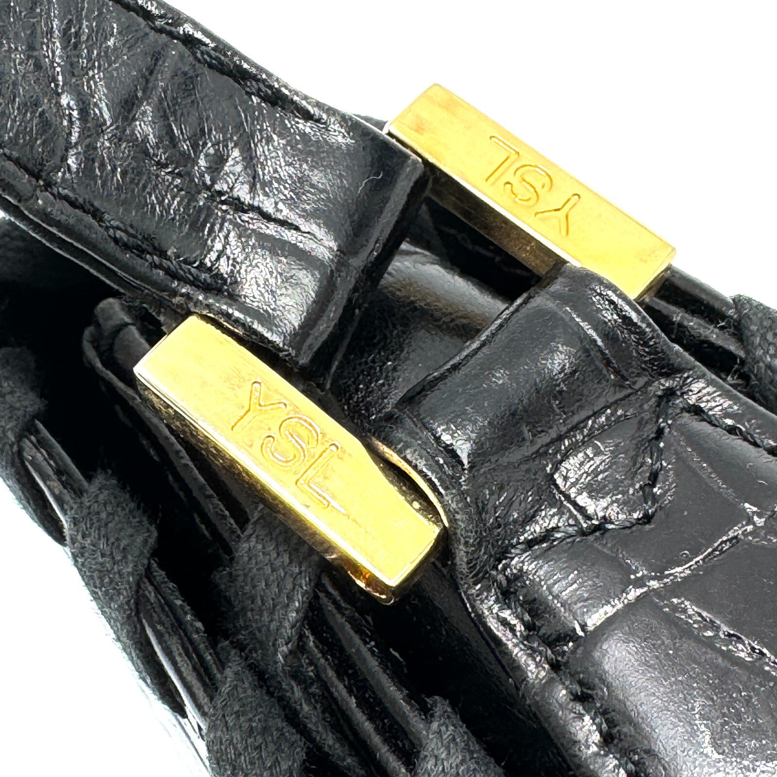 Saint Laurent YSL Shoulder Bag - Black, Leather