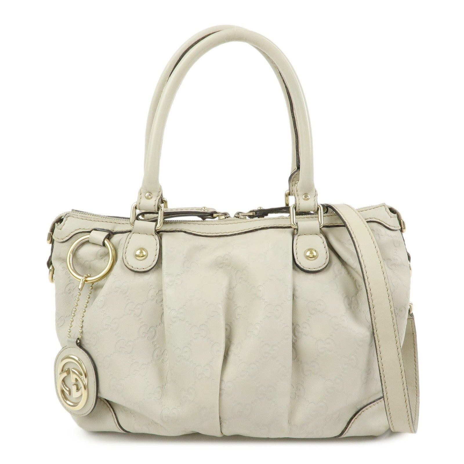 Gucci Sukey 2Way Hand Bag - Ivory, Guccissima Leather