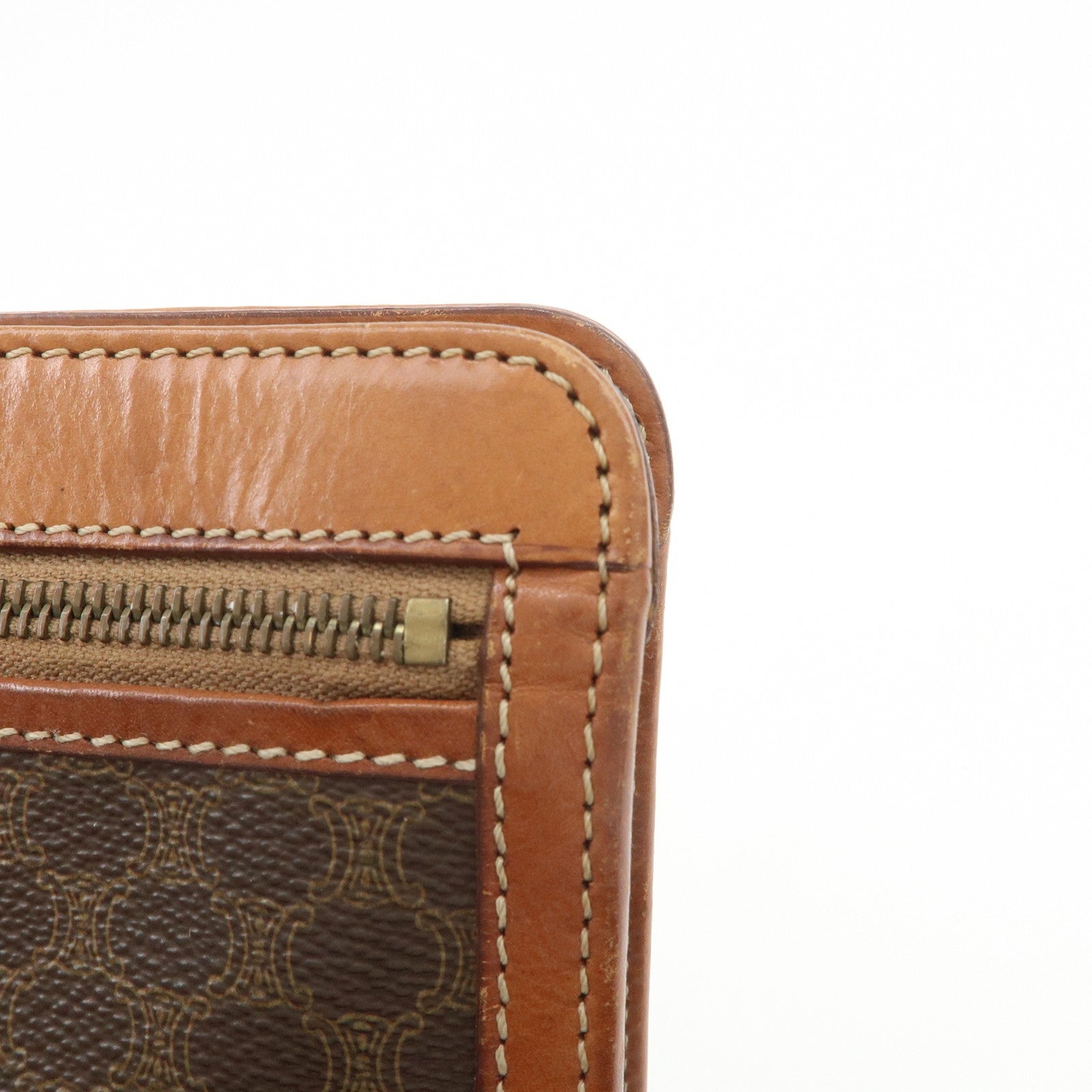 Celine Macadam Clutch Bag - Brown, PVC Coating Canvas, Leather