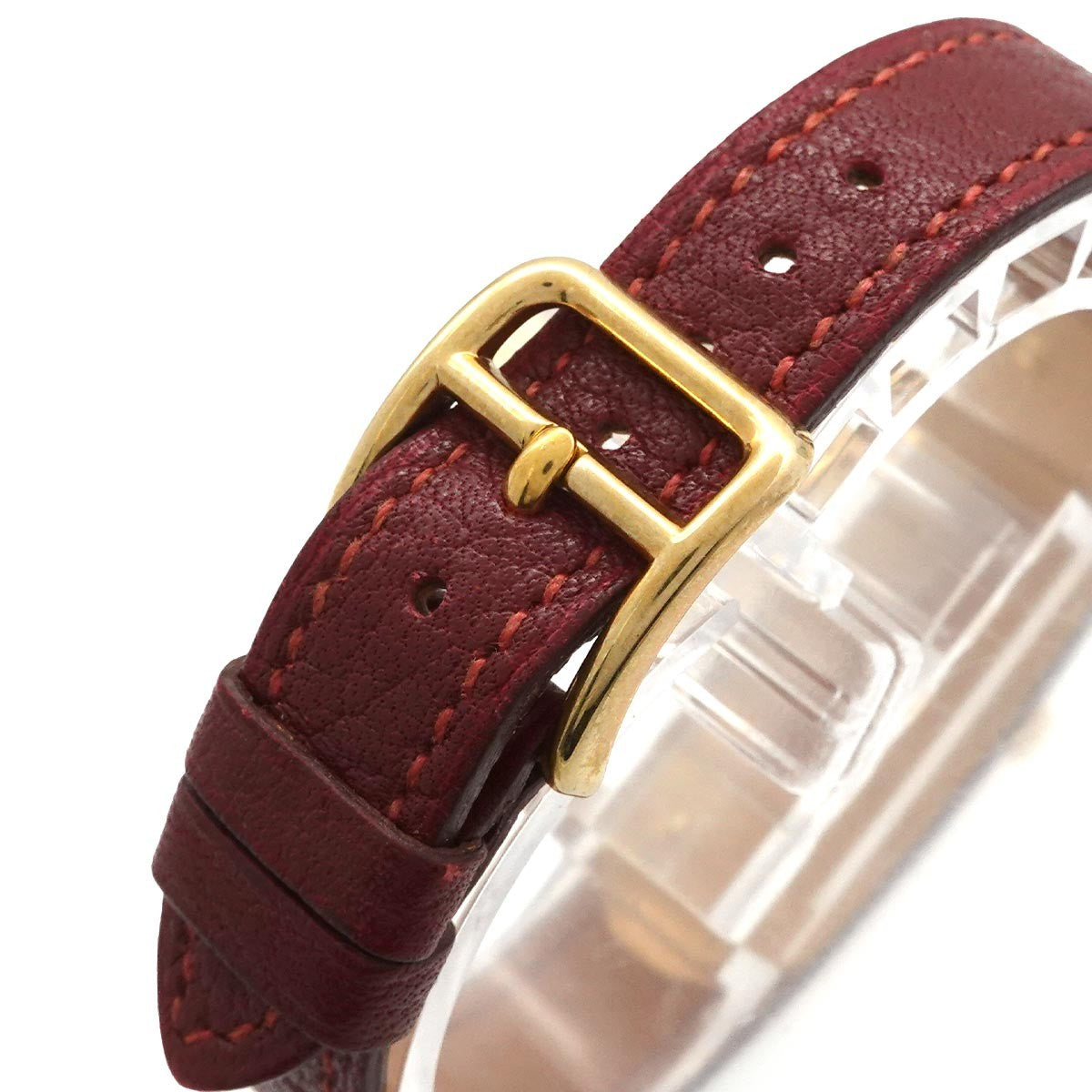 Hermès Kelly Watch - Bordeaux, Stainless steel/YGP,Leather