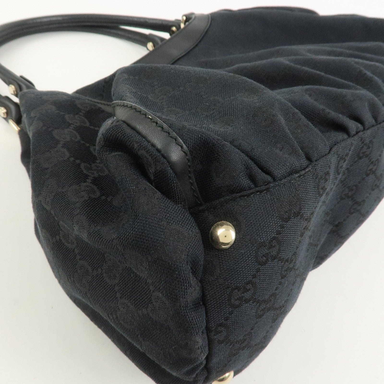 Gucci Abbey Shoulder Bag - Black, GG Canvas, Leather