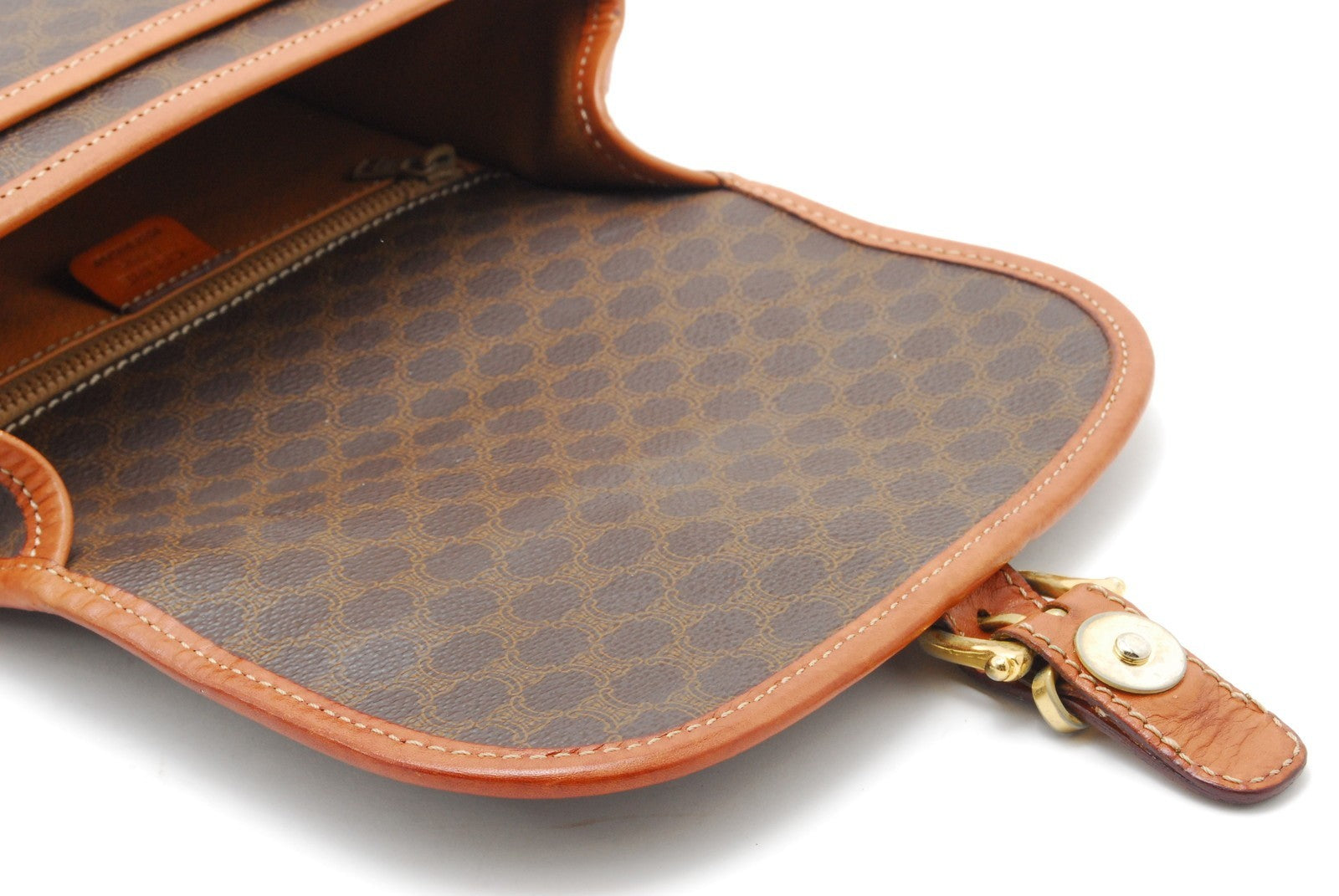 Celine Macadam Shoulder Bag - Brown, Leather PVC