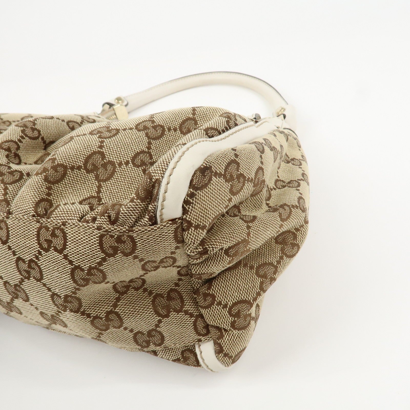 Gucci Abbey Shoulder Bag - Beige White, GG Canvas Leather