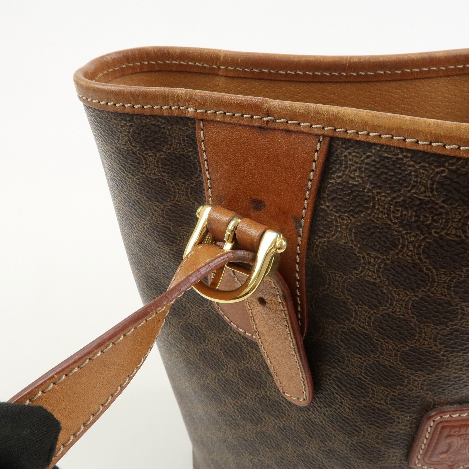 Celine Macadam Tote Bag - Brown, PVC Canvas Leather
