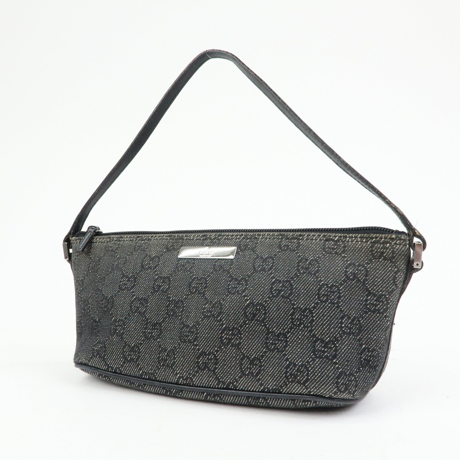 Gucci Boat Bag Accessory Pouch - Black, GG Canvas Leather