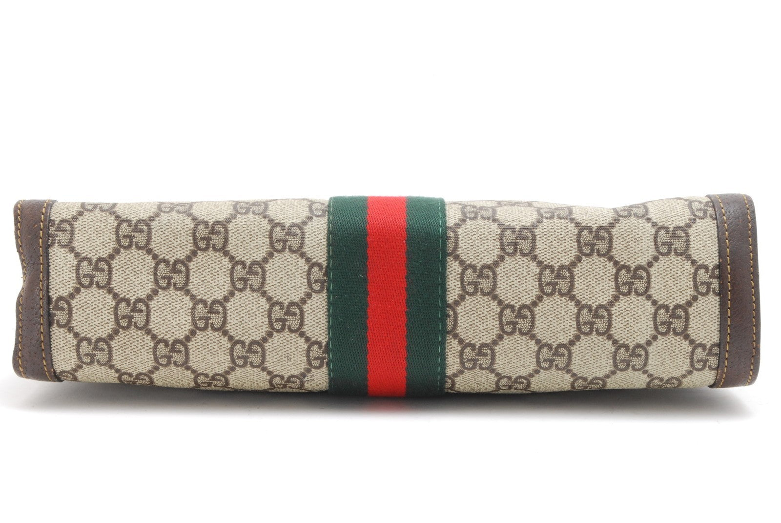 Gucci GG Supreme Web Clutch - Beige, PVC