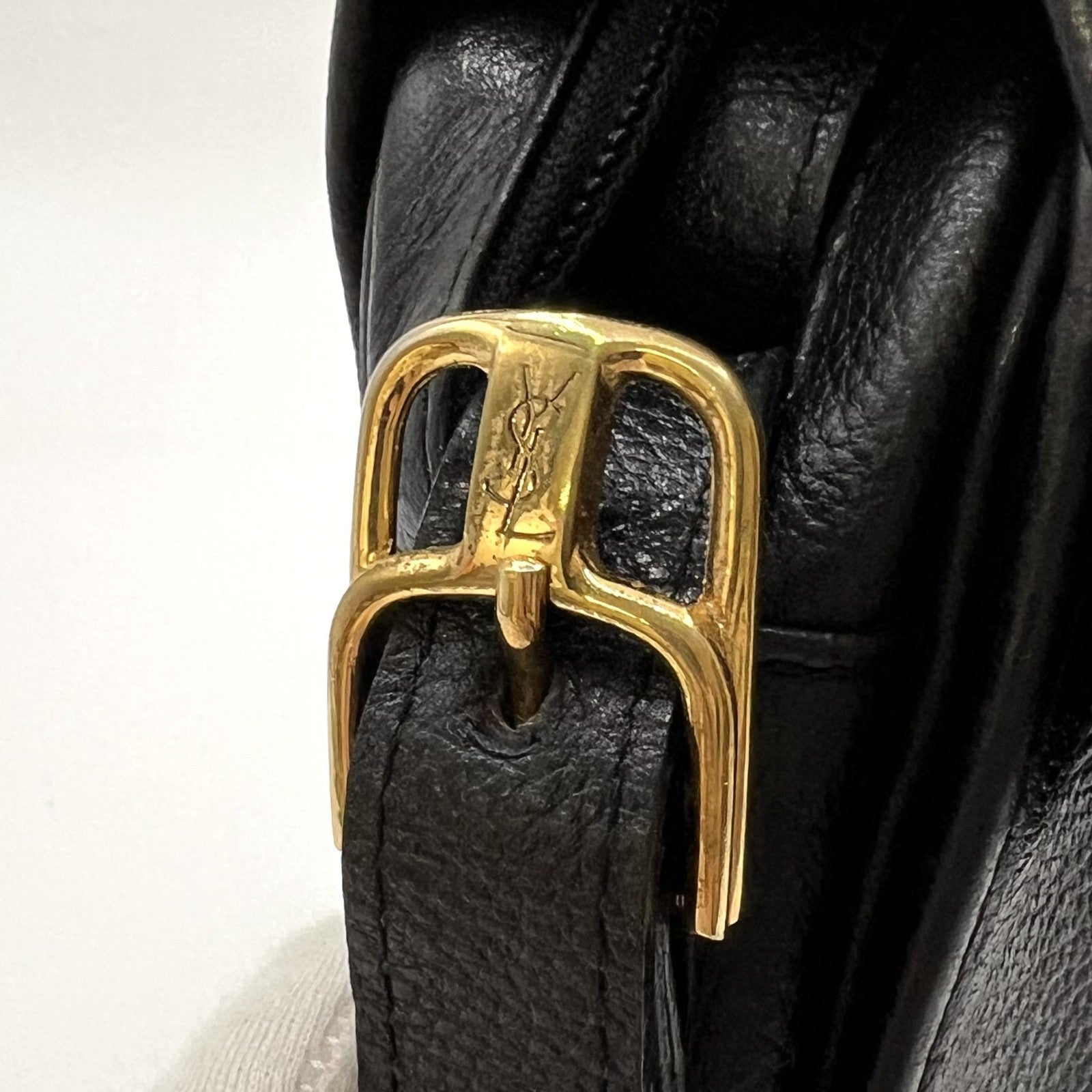 Saint Laurent Yves Vintage Shoulder Bag - Black, Leather
