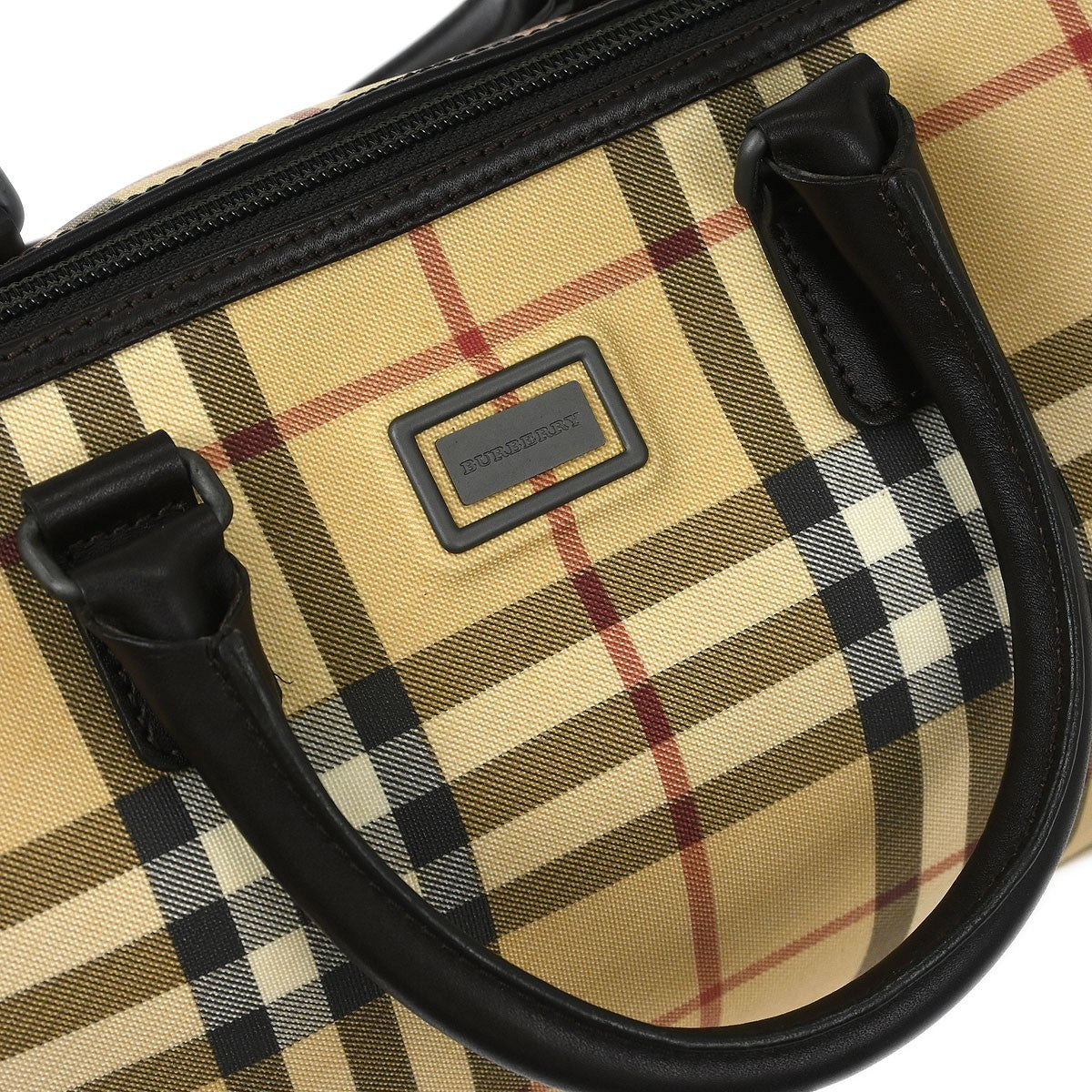 Burberry Check Handbag - Beige, PVC