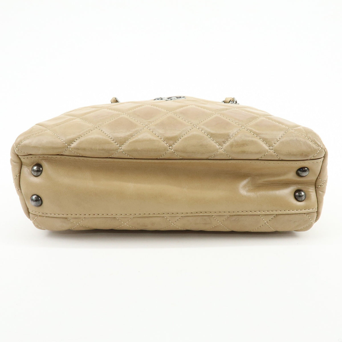 Chanel COCO Mark Matelasse Chain Shoulder Bag - Beige, Calf Skin