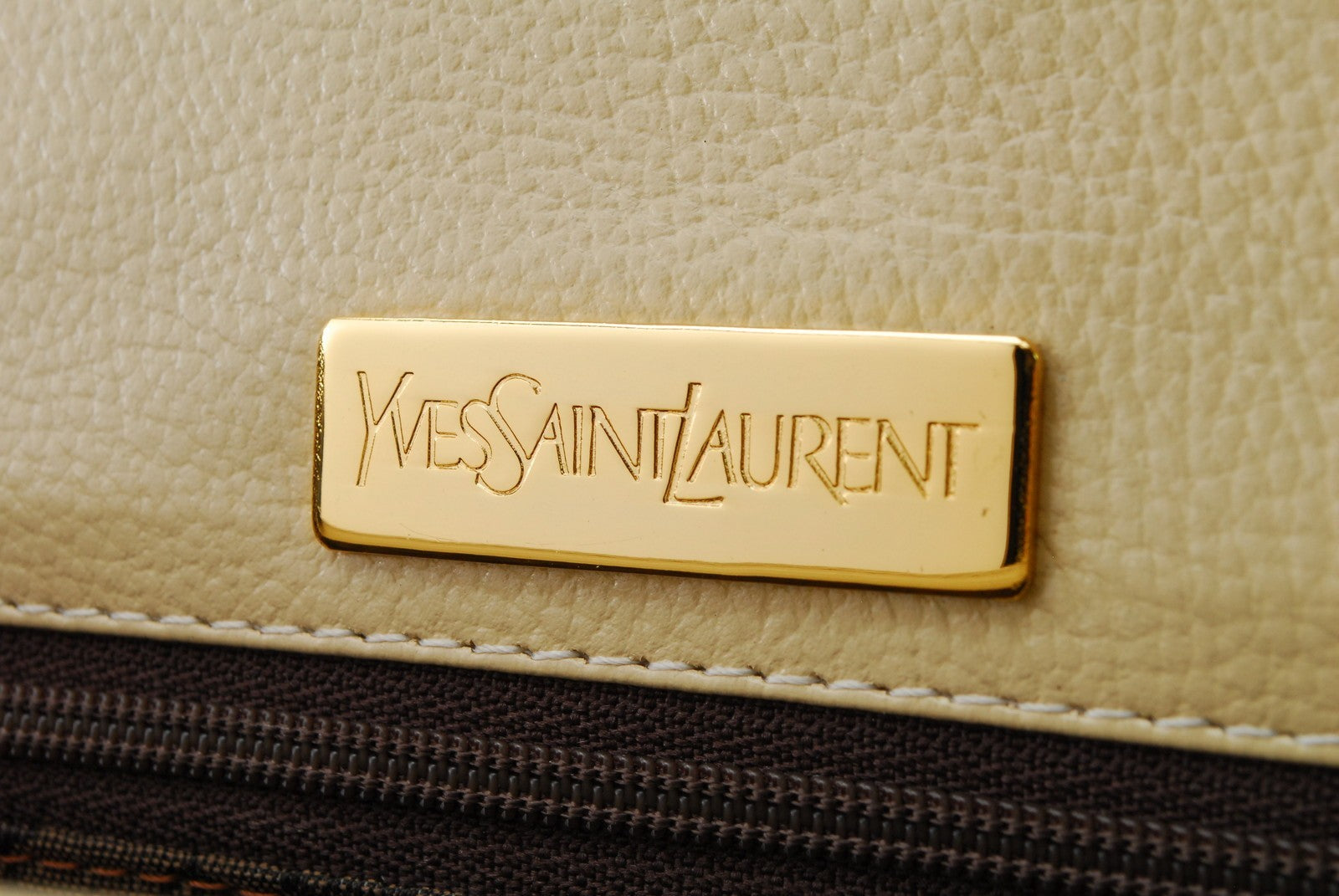 Saint Laurent Yves Saint Laurent Clutch Bag - Ivory, Leather