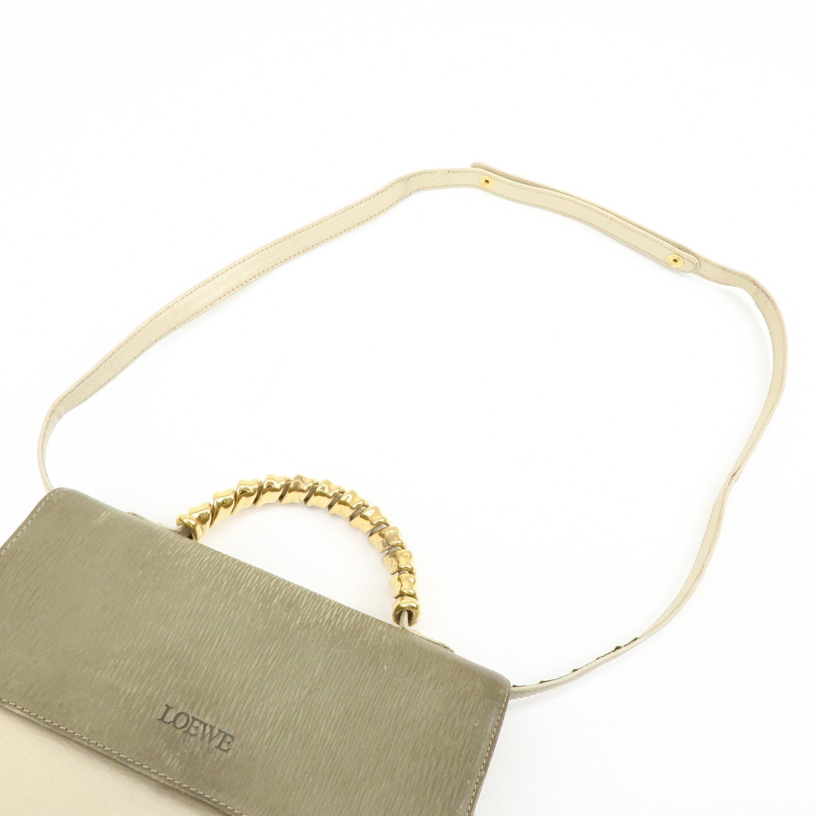 Loewe Velazquez Hand Bag - Ivory, Leather Suede