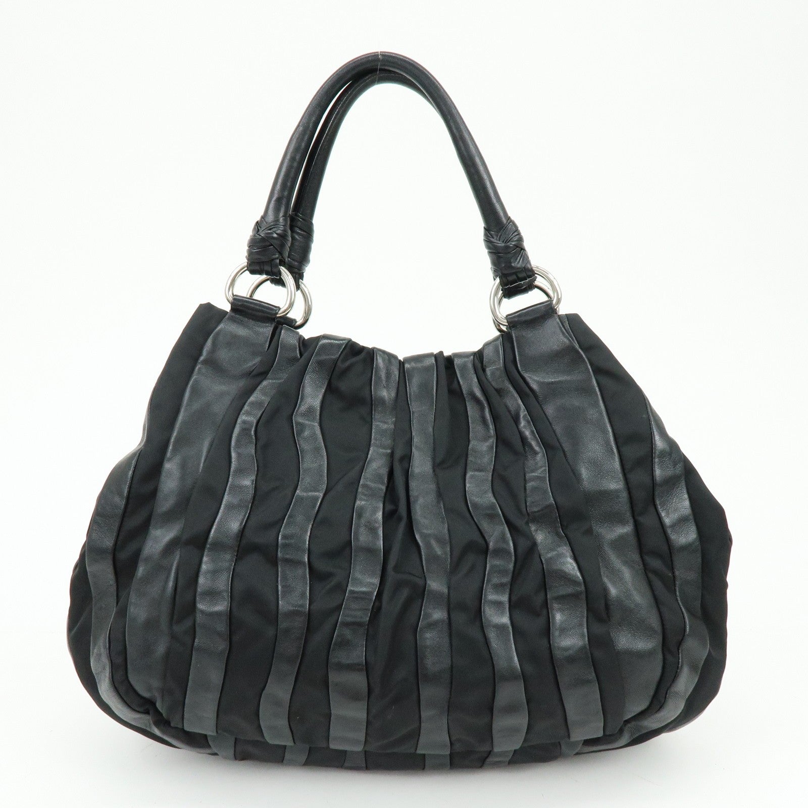 Prada Tote Bag - Black, Leather, Nylon