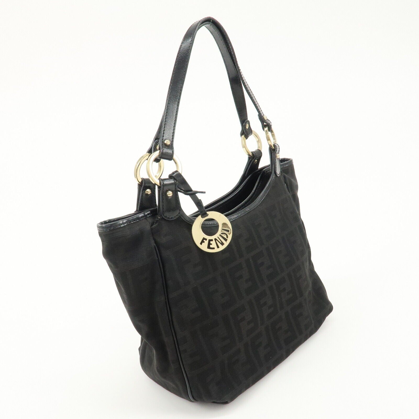 Fendi Zucca Tote Bag - Black, Canvas and Leather