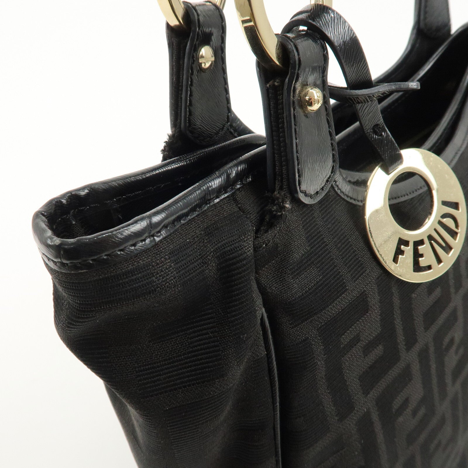 Fendi Zucca Tote Bag - Black, Canvas and Leather