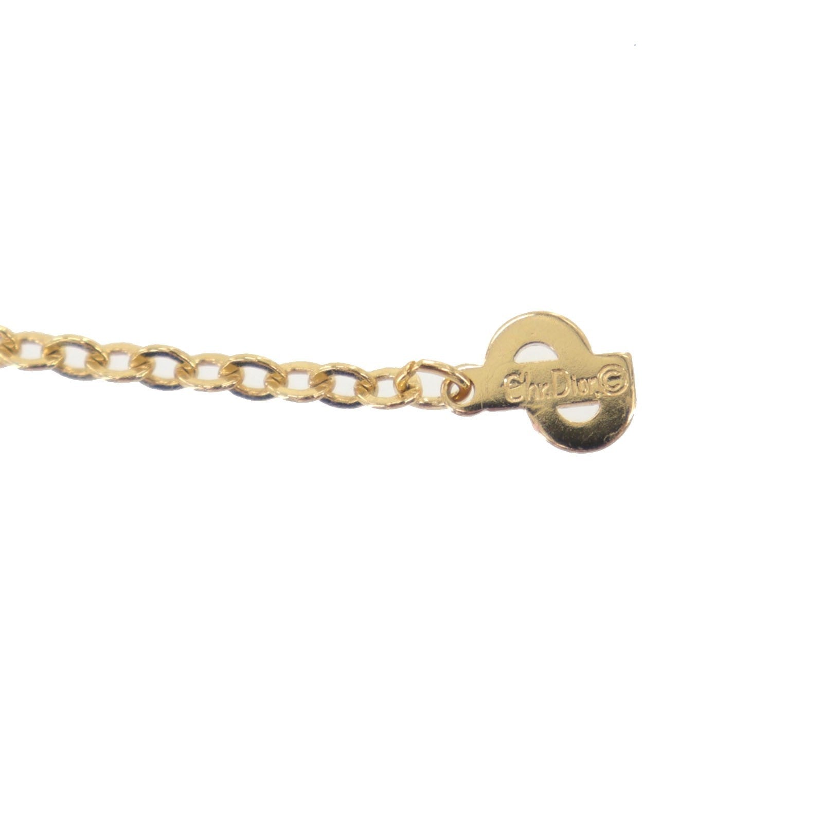 Christian Dior CD Logo Necklace - Gold, Gold Plated