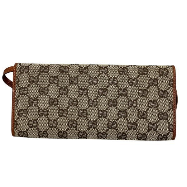 Gucci Bamboo Shoulder Bag - Beige x Brown, Canvas x Leather x Bamboo