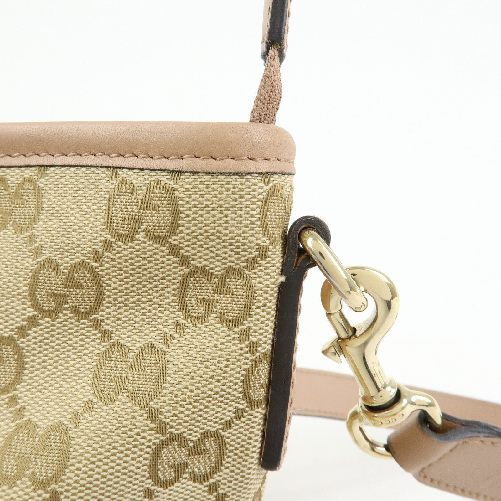 Gucci Shoulder Crossbody Bag - Beige Pink, GG Canvas Leather