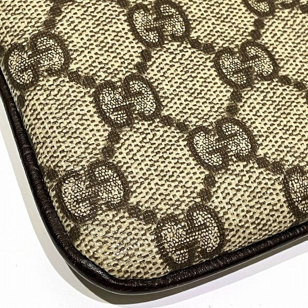 Gucci GG Supreme Handbag - Beige x Dark Brown, Coated Canvas