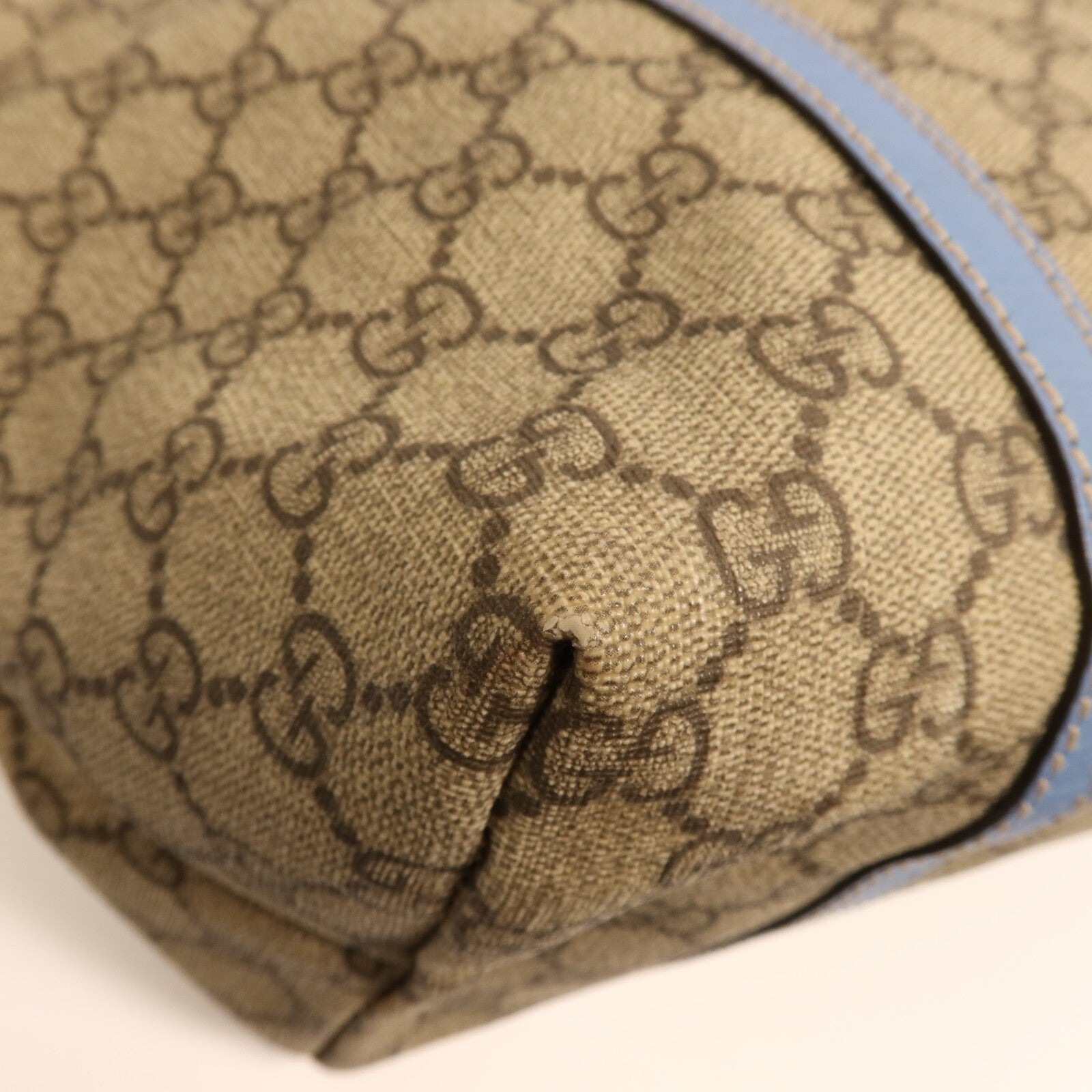 Gucci GHW GG Supreme Medium Joy Tote Bag - Brown/Blue, Coated Canvas