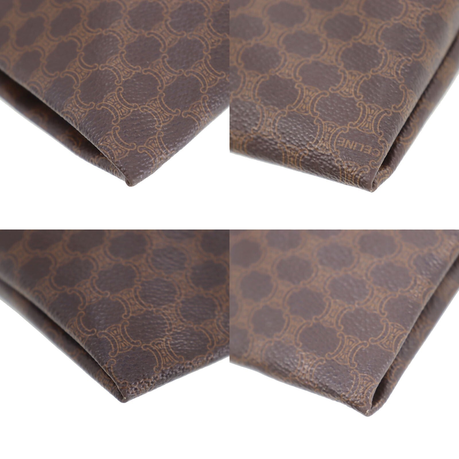 Celine Macadam Pattern Shoulder Tote Bag - Brown, PVC Leather