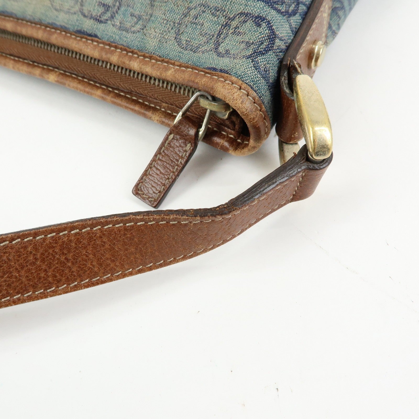 Gucci Abbey Crossbody Bag - Navy, Denim and Leather