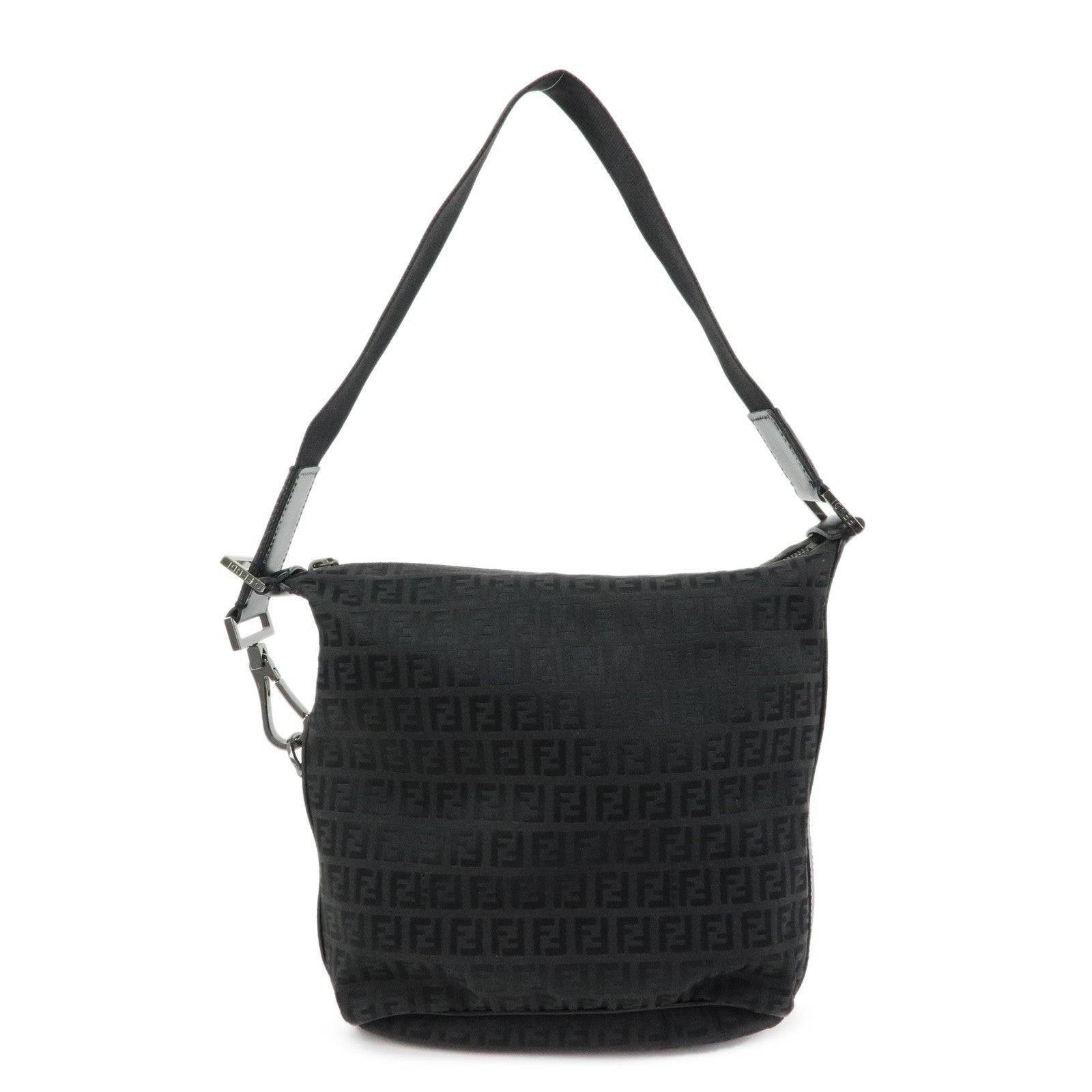 Fendi Shoulder Bag - Black, Canvas, Leather