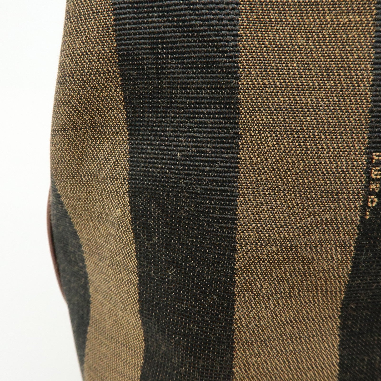 Fendi 8BR653 Shoulder Bag - Brown, Black, Canvas, Leather