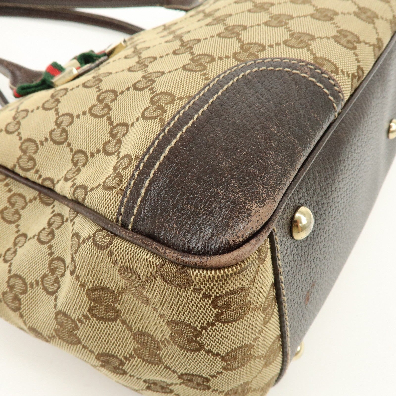 Gucci Sherry Line Tote Bag - Beige, GG Canvas, Leather