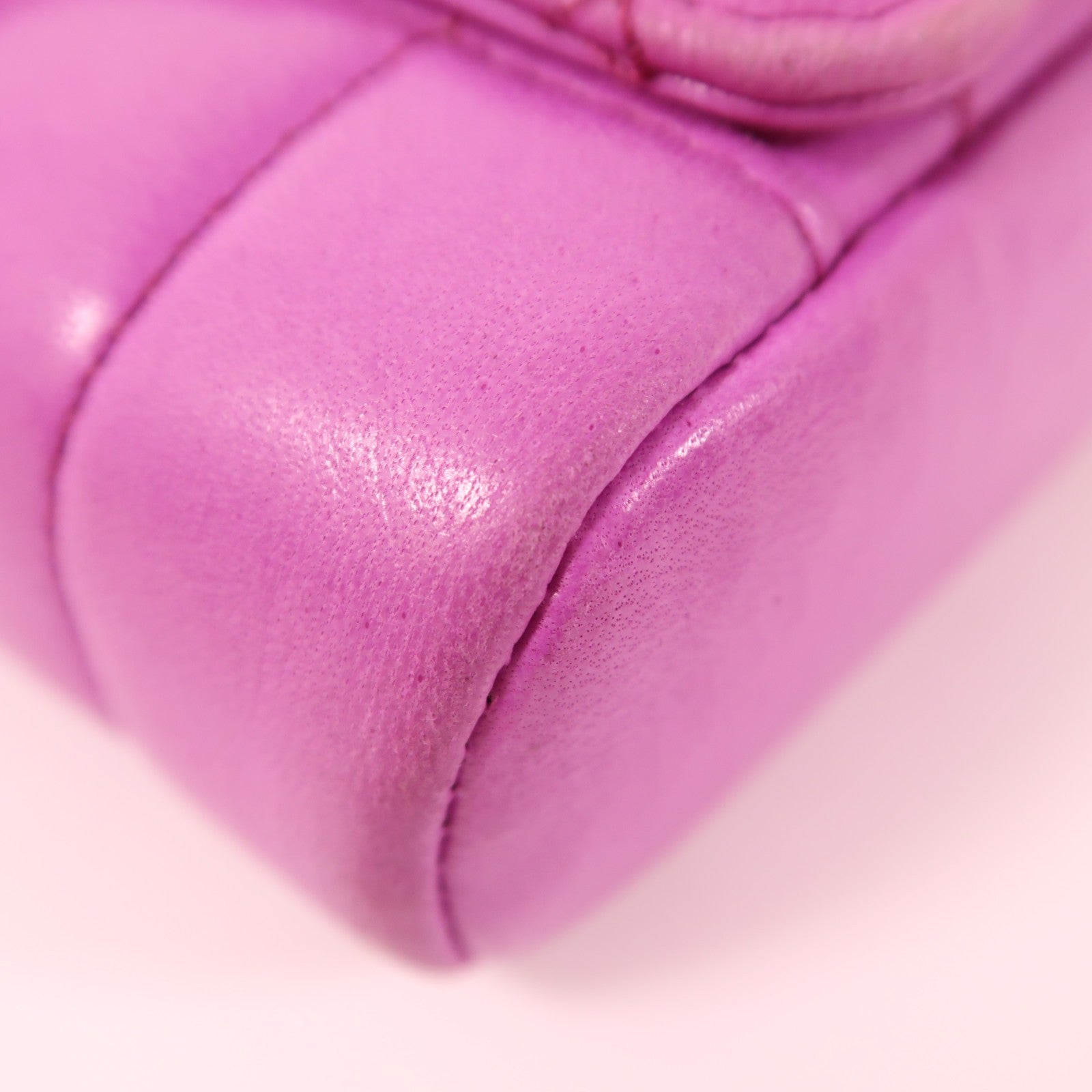 Chanel CC GHW Shoulder Bag - Purple, Calfskin Leather