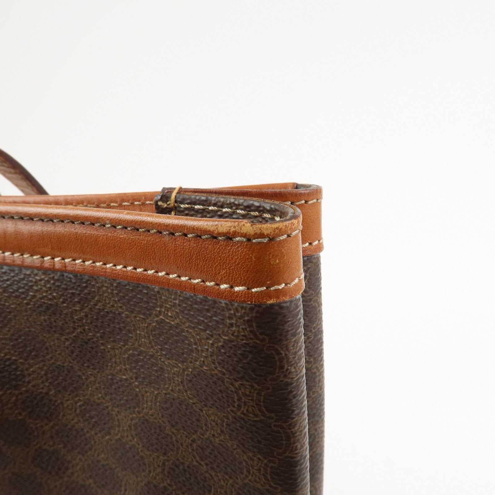 Celine Macadam Tote Bag - Brown, PVC Coated Canvas and Leather