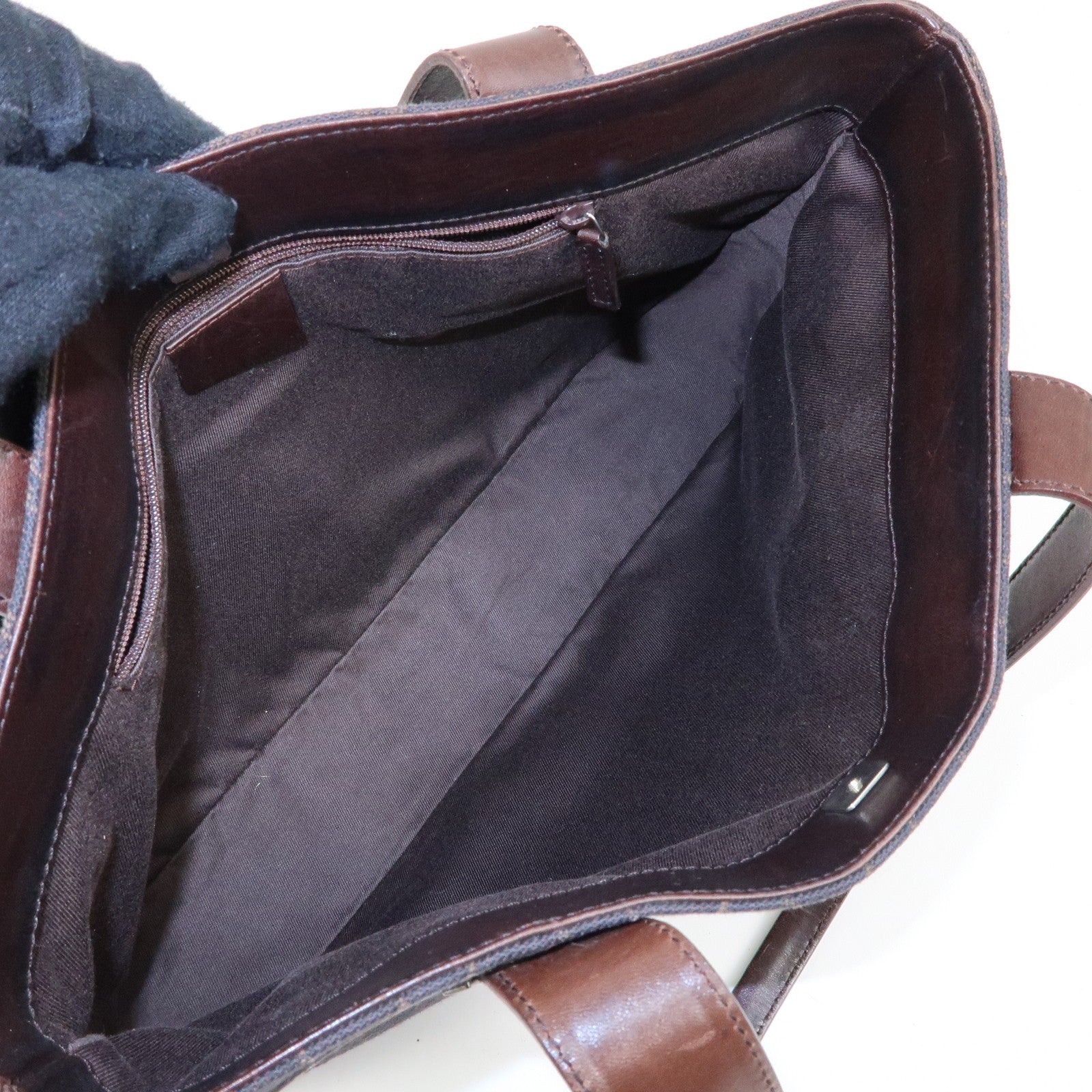 Gucci Hand Bag - Dark Brown, Canvas Leather