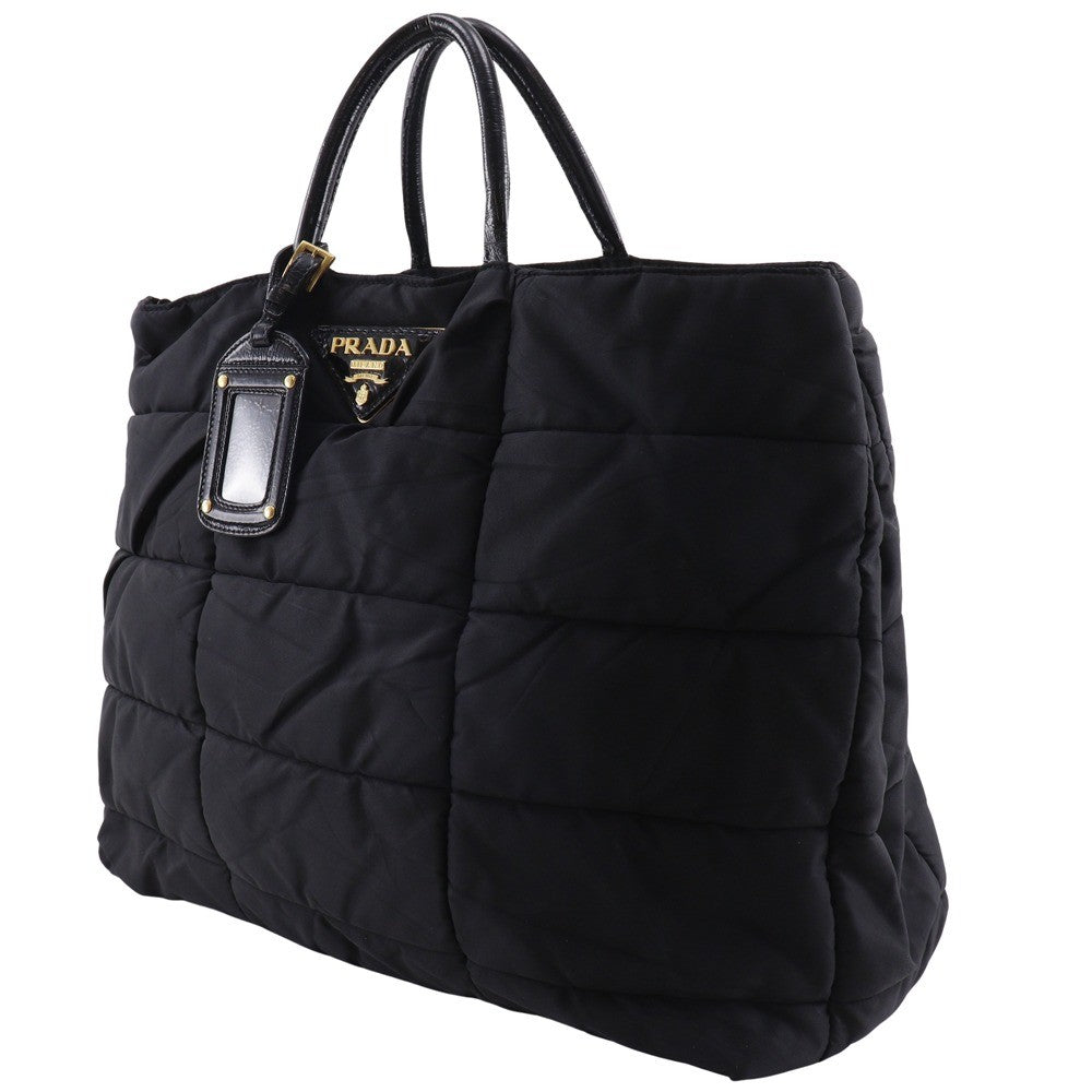 Prada Quilted Tote Handbag - Black, Nylon