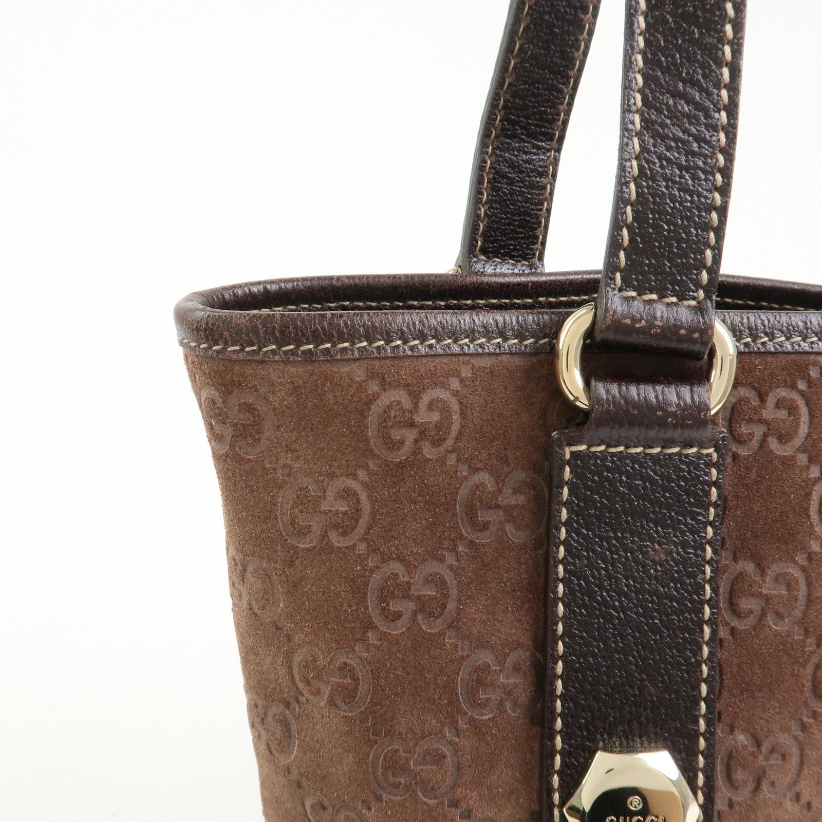 Gucci Tote Bag - Brown, Suede Leather