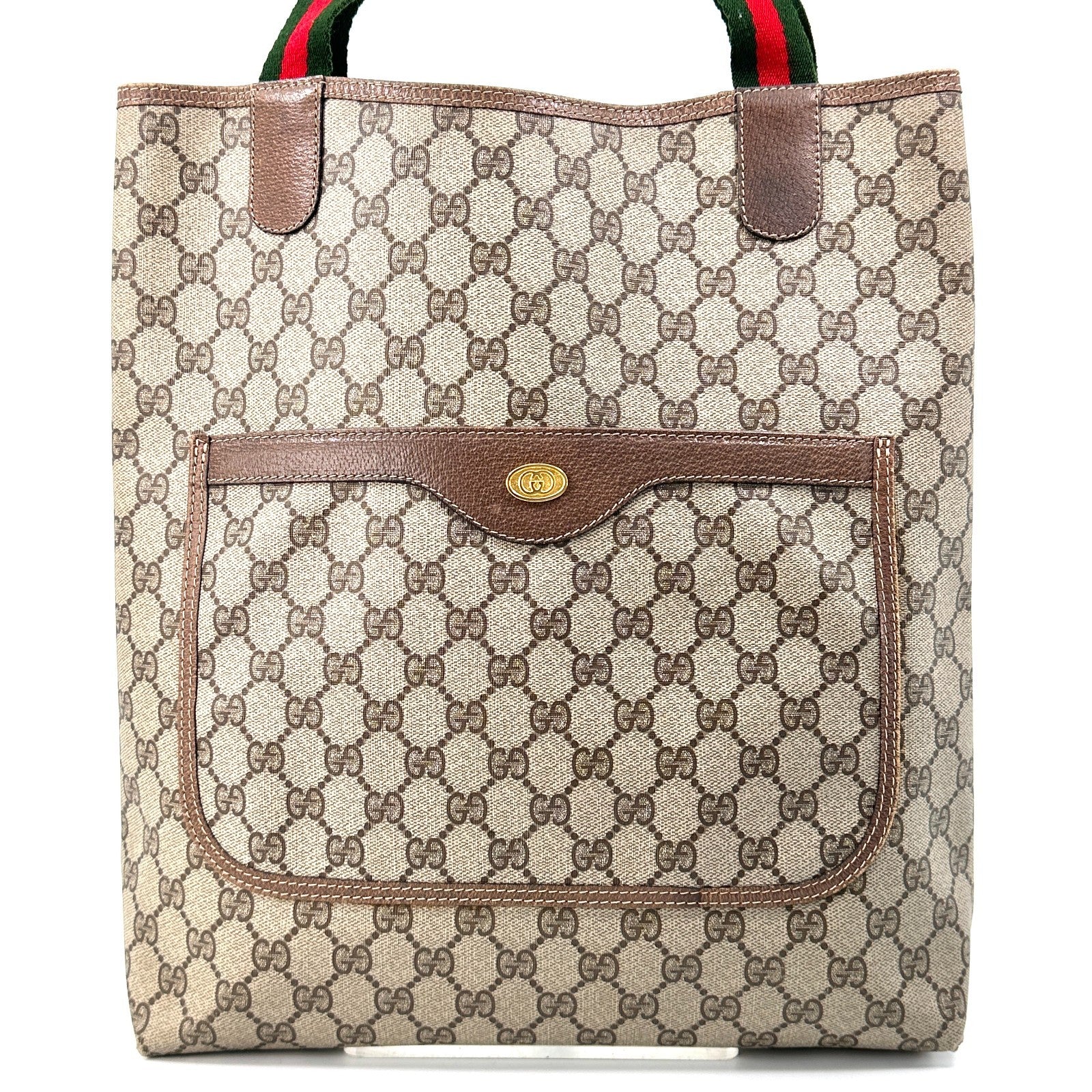 Gucci Sherry Tote Bag - Brown, Leather/PVC