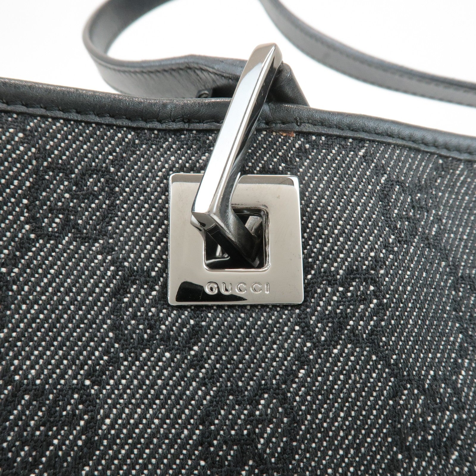 Gucci GG Canvas Tote Bag - Black, Leather