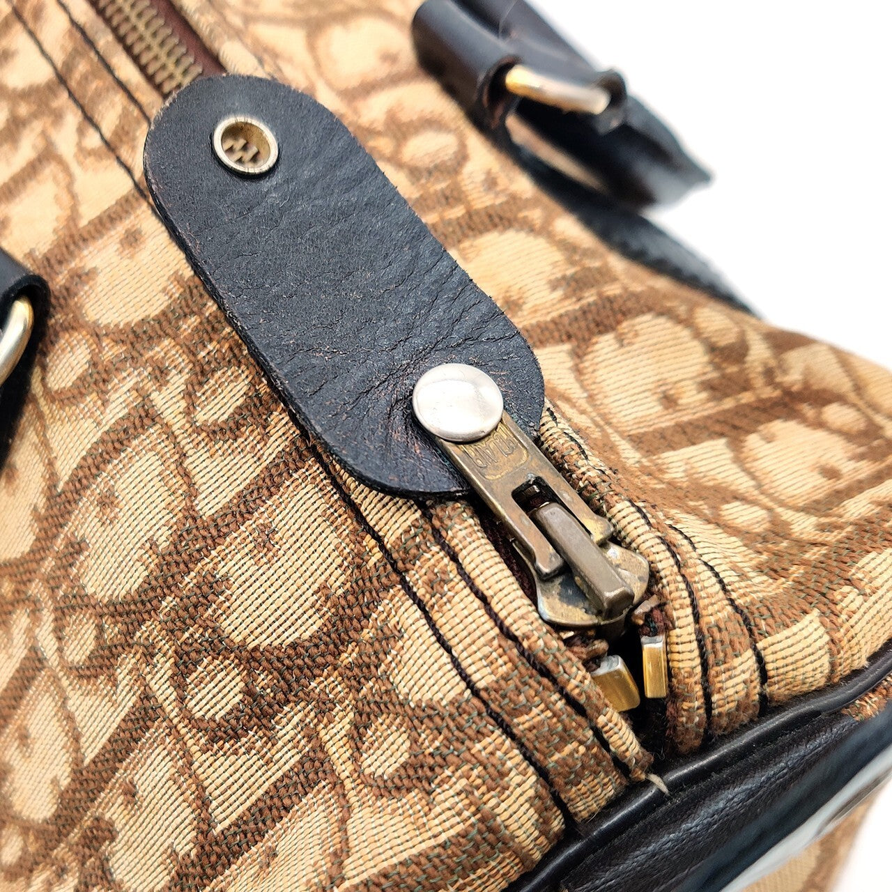 Dior Trotter Boston Handbag - Brown, Canvas Leather